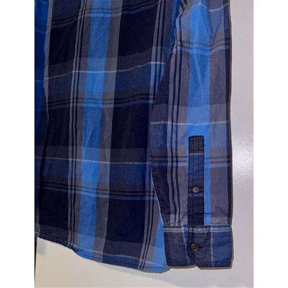 Levi's long sleeve blue check western button size small Bangladesh red tab two p - Picture 8 of 12